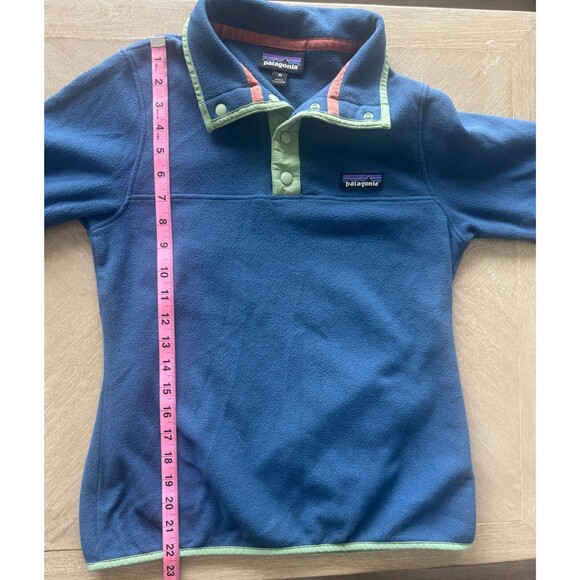 Patagonia Sweater Women Extra Small XS Blue Micro D Snap-T Pullover Fleece 26020 - Picture 9 of 10
